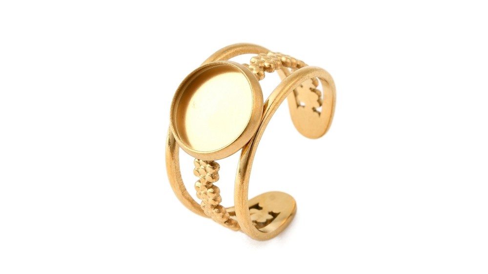 copy of Support bague serpent en acier inoxydable doré plaqué 18K