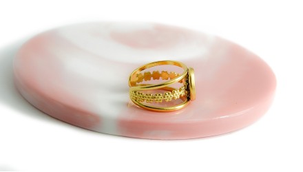copy of Support bague serpent en acier inoxydable doré plaqué 18K