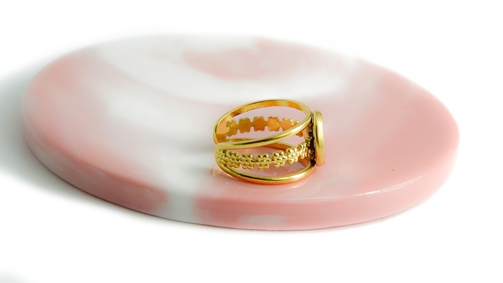 bague acier or