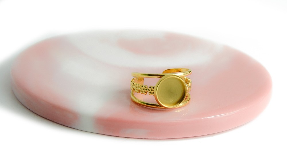 copy of Support bague serpent en acier inoxydable doré plaqué 18K