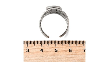 bague acier argent