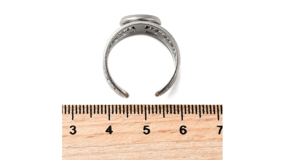 bague acier argent