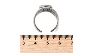 bague acier argent