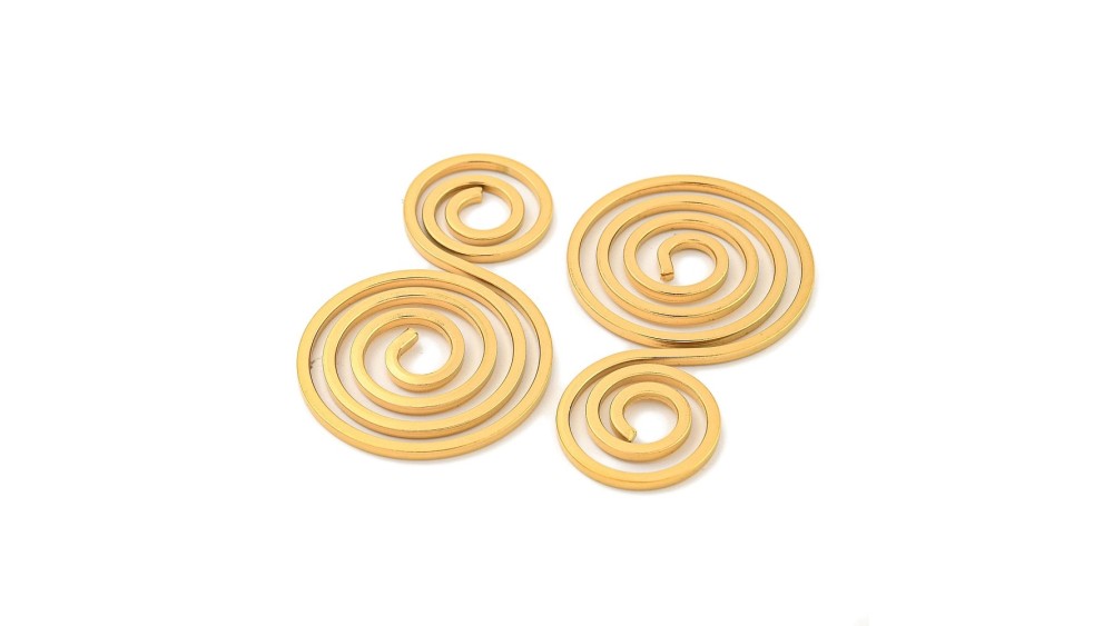 copy of pendentif médaillon support pour cabochon 4mm acier inoxudable plaqué or