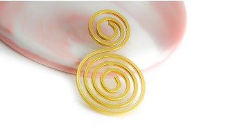 pendentif spirale acier