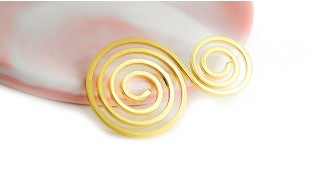 copy of pendentif médaillon support pour cabochon 4mm acier inoxudable plaqué or