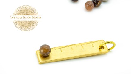 agate de feu marron perle