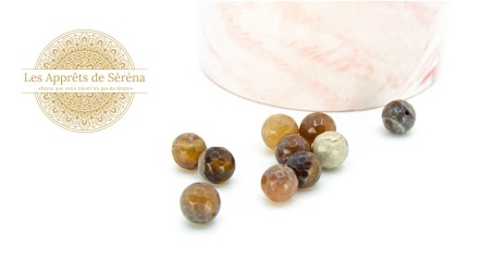 agate de feu marron