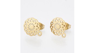 copy of Puces d'oreille en acétate violette x paire