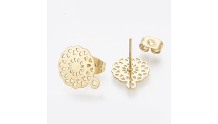 copy of Puces d'oreille en acétate violette x paire