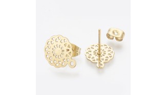 copy of Puces d'oreille en acétate violette x paire