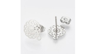 copy of Puces d'oreille en acétate violette x paire