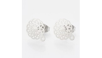 copy of Puces d'oreille en acétate violette x paire