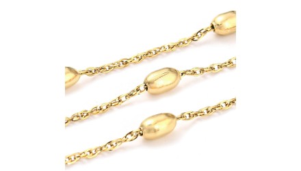 copy of Chaîne laiton plaqué or 18k maillon ovale 9.5x7.5mm