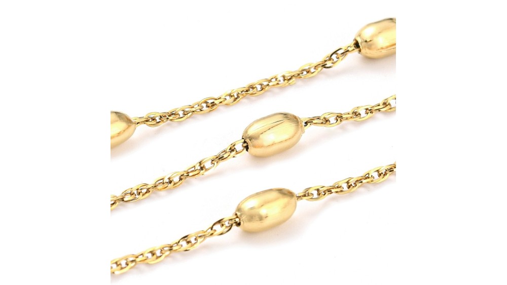 copy of Chaîne laiton plaqué or 18k maillon ovale 9.5x7.5mm