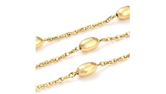 copy of Chaîne laiton plaqué or 18k maillon ovale 9.5x7.5mm