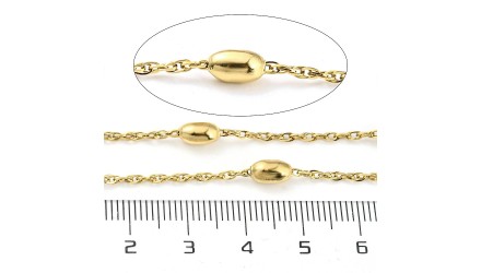 copy of Chaîne laiton plaqué or 18k maillon ovale 9.5x7.5mm