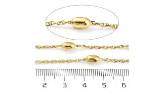 copy of Chaîne laiton plaqué or 18k maillon ovale 9.5x7.5mm
