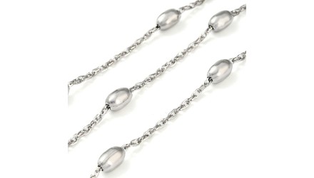 chaîne perlée argent