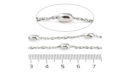 chaîne perlée argent