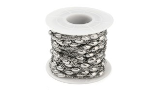 chaîne perlée argent