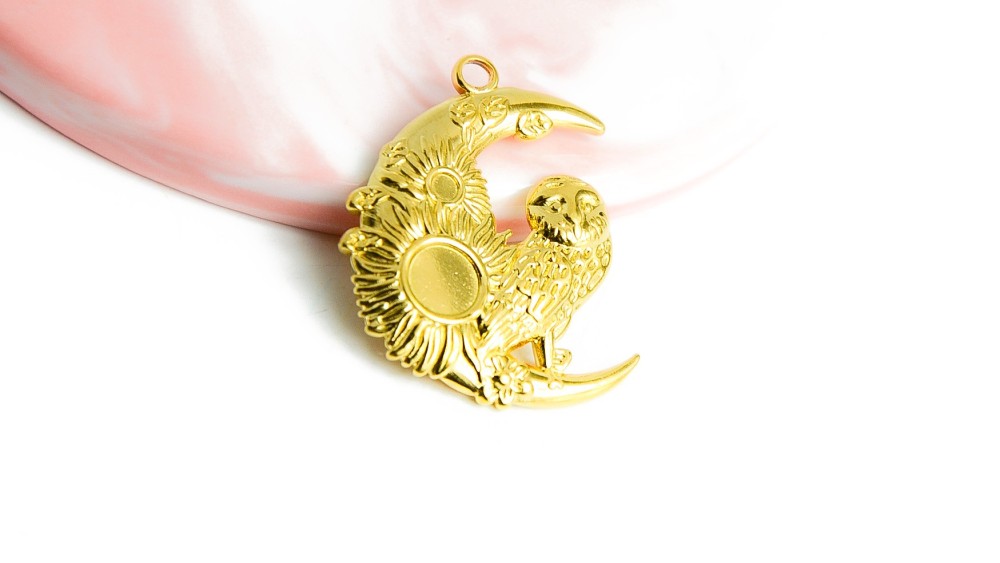 pendentif chouette acier