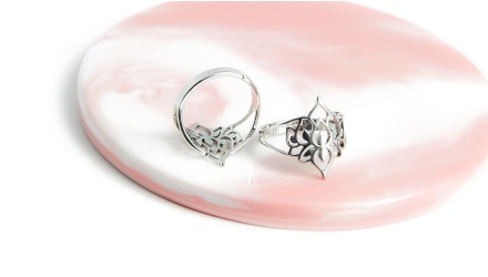 copy of Bague lotus en acier inoxydable couleur or