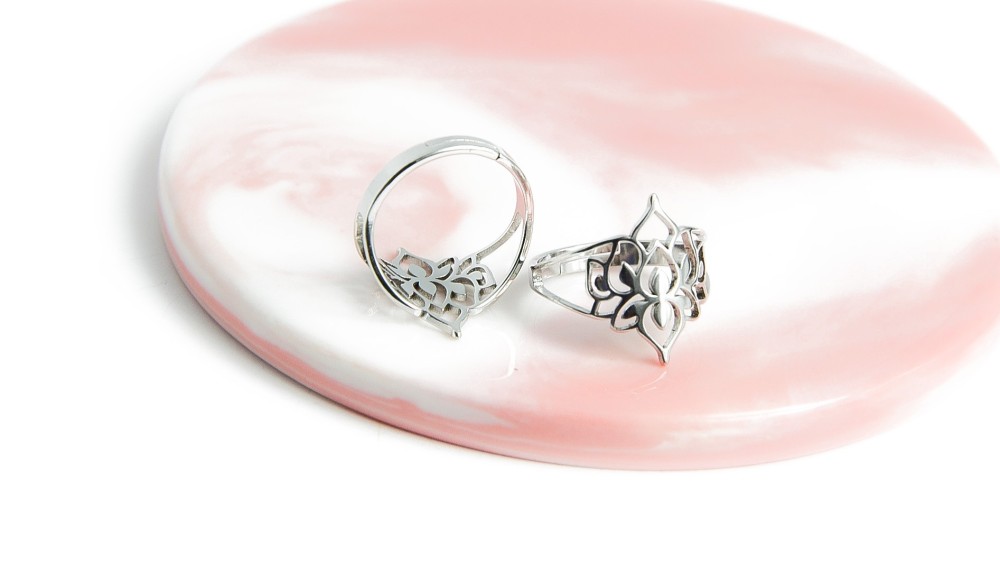 copy of Bague lotus en acier inoxydable couleur or