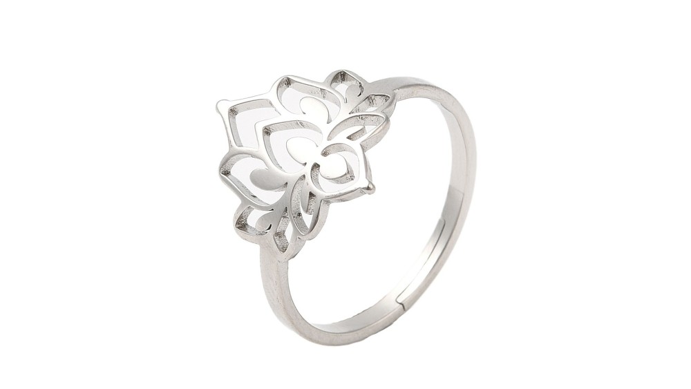 copy of Bague lotus en acier inoxydable couleur or