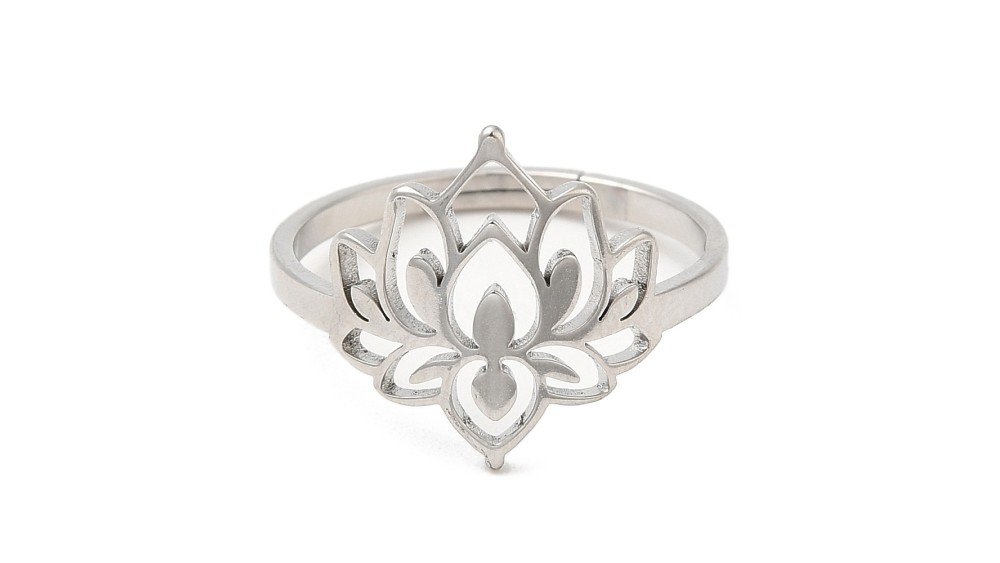 copy of Bague lotus en acier inoxydable couleur or