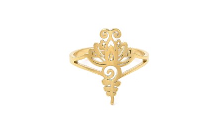 copy of Bague lotus en acier inoxydable couleur or