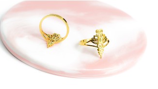 copy of Bague lotus en acier inoxydable couleur or