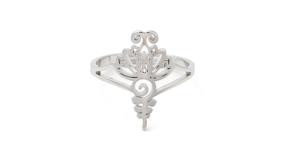 copy of Bague lotus en acier inoxydable couleur or
