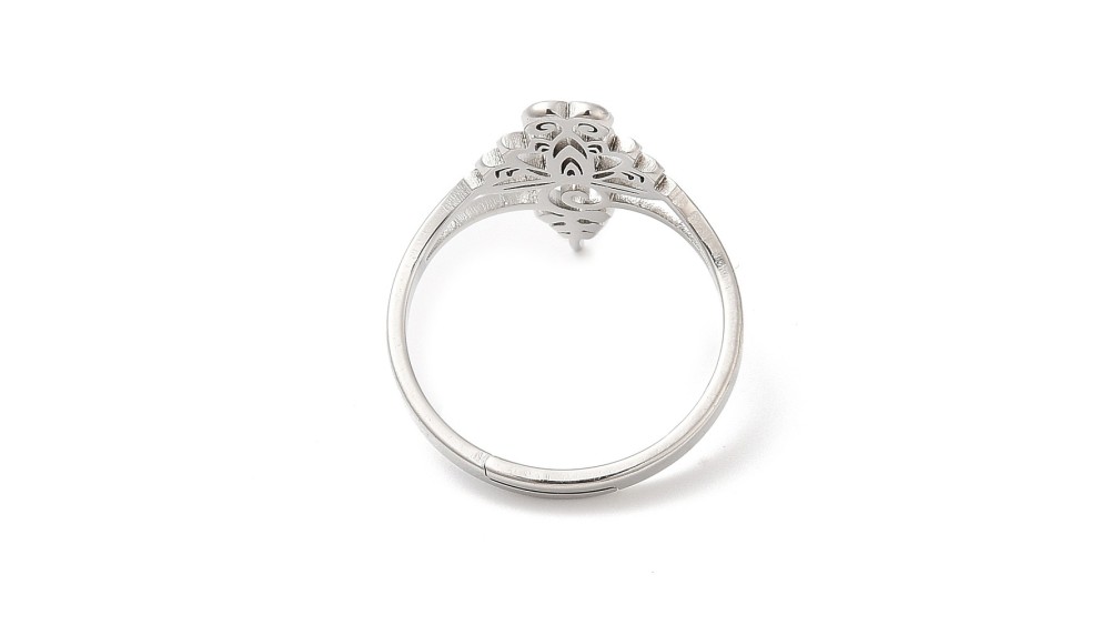 Bague Unalome acier argent personnalisable avec pendentifs ✨