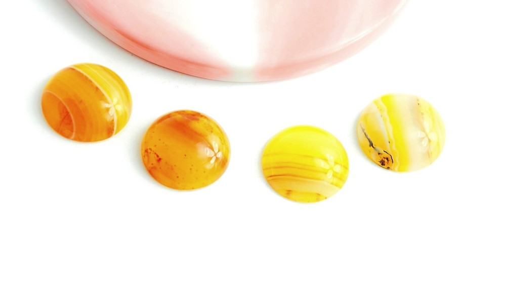 copy of Cabochon 12mm agate indienne naturelle