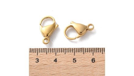 copy of Fermoir à ressort 8mm en laiton plaqué or 18k