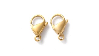 copy of Fermoir à ressort 8mm en laiton plaqué or 18k