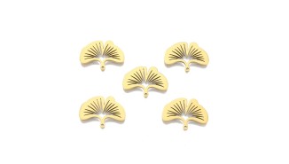 copy of Pendentif feuille acier inoxydable or 37x25mm