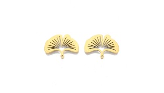 copy of Pendentif feuille acier inoxydable or 37x25mm