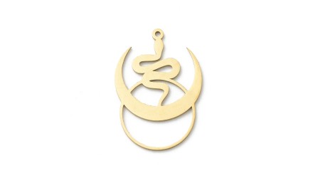 copy of Pendentif caducée d'Hermès en laiton plaqué or 18k