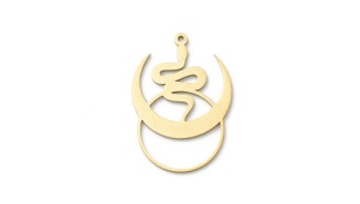 copy of Pendentif caducée d'Hermès en laiton plaqué or 18k