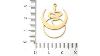 copy of Pendentif caducée d'Hermès en laiton plaqué or 18k