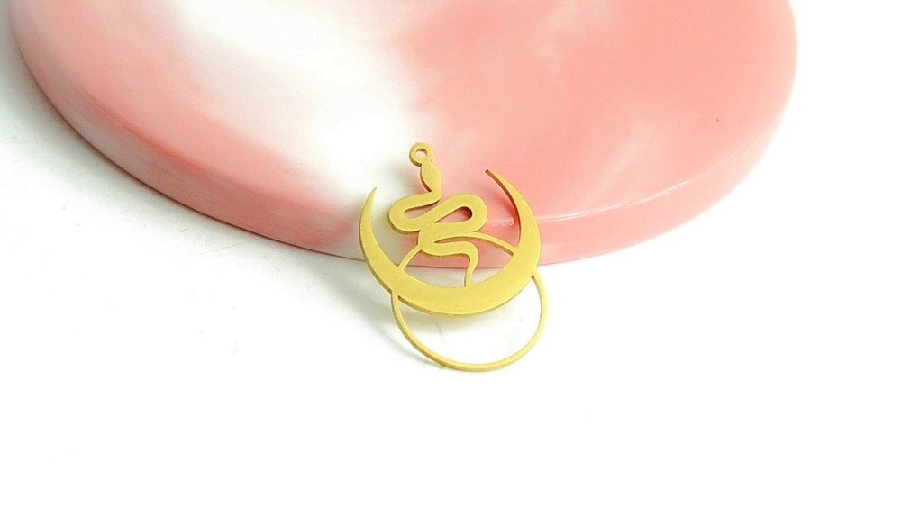 copy of Pendentif caducée d'Hermès en laiton plaqué or 18k