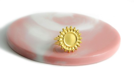copy of Support bague serpent en acier inoxydable doré plaqué 18K