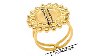 bague ronde 10mm acier or
