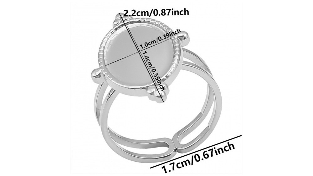 bague ajustable 13x18mm