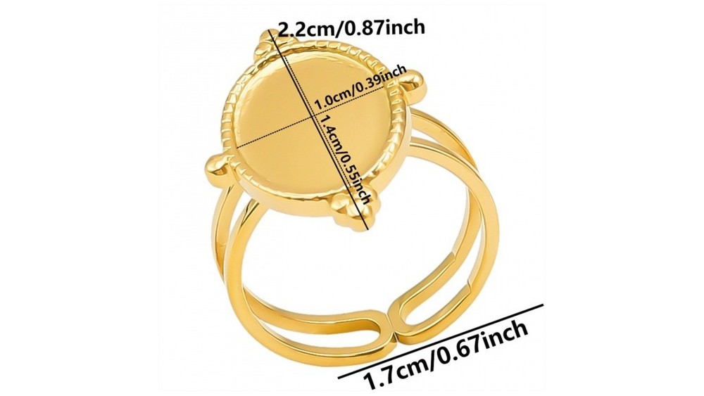 copy of Support bague serpent en acier inoxydable doré plaqué 18K