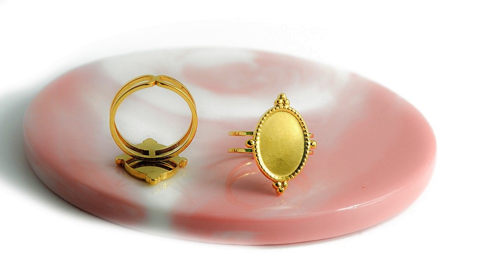 copy of Support bague serpent en acier inoxydable doré plaqué 18K