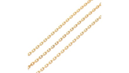 chaîne maille forçat acier 18k