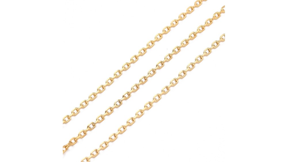 chaîne maille forçat acier 18k